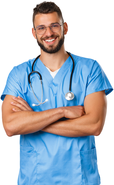 Médico representando profissionais da saúde atendidos pela Fiel Mahikari Consultoria e Contabilidade em Suzano-SP, especializada em contabilidade para área da saúde.
